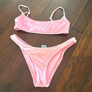 Triangl pink velvet bikini